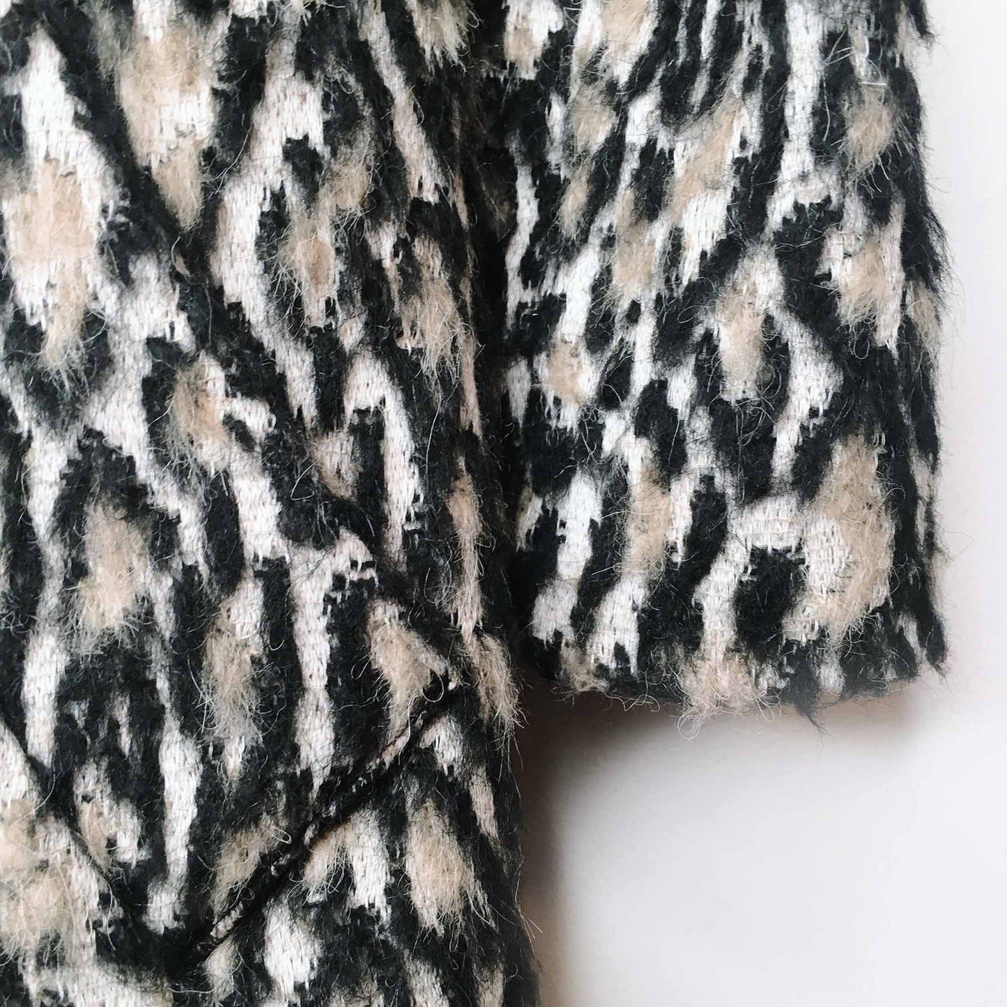 Smythe leopard wool alpaca double breasted coat - size Small