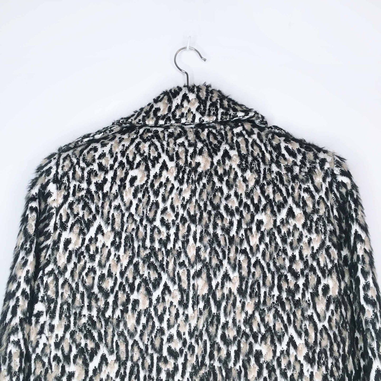 Smythe leopard wool alpaca double breasted coat - size Small