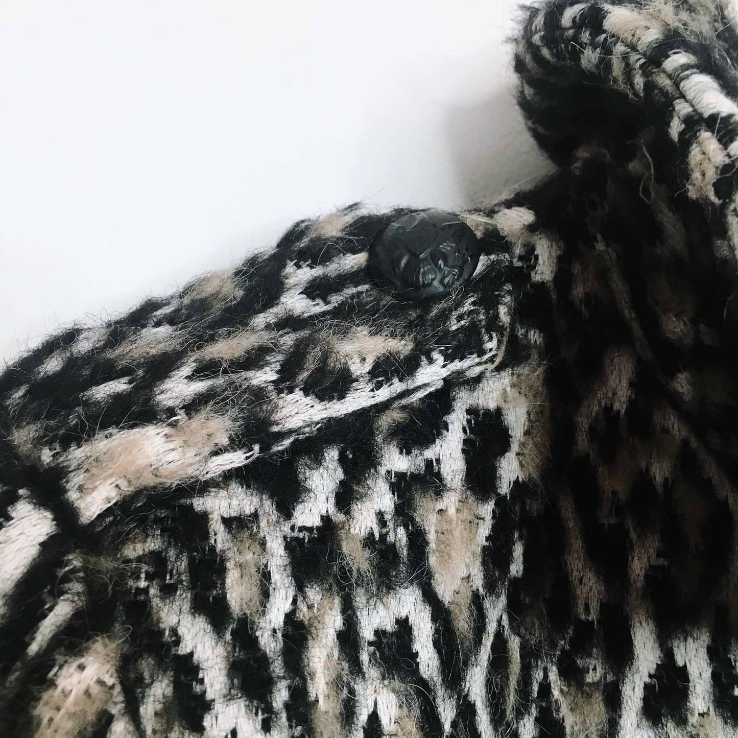 Smythe leopard wool alpaca double breasted coat - size Small