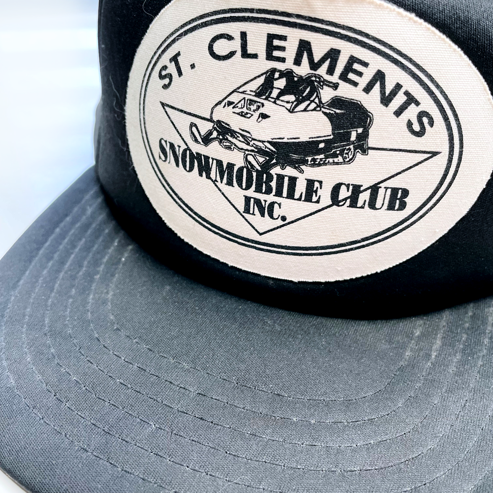 vintage snowmobile club trucker hat