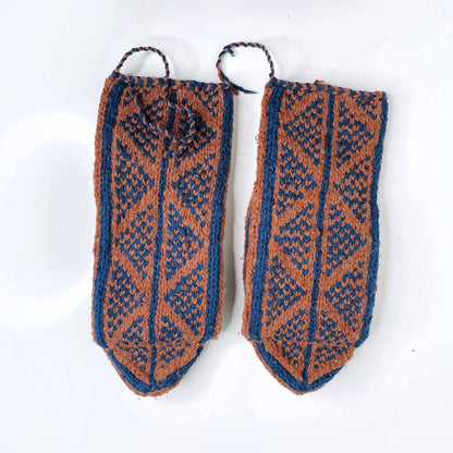 hand-knit koa mukluk wool slipper socks - size xl