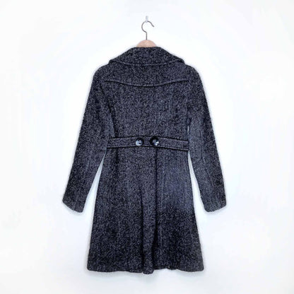 soia & kyo double breasted belted wool jacket - size small