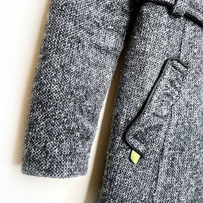 soia & kyo double breasted belted wool jacket - size small