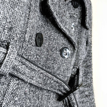 soia & kyo double breasted belted wool jacket - size small