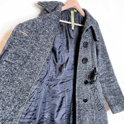 soia & kyo double breasted belted wool jacket - size small