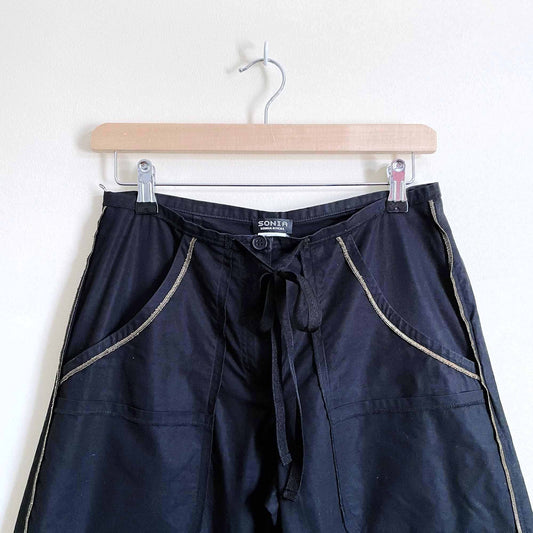 Vintage Sonia Rykiel high rise cropped pants with gold thread - size 36