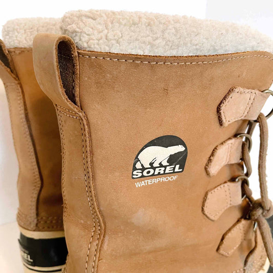 sorel 1964 pac waterproof leather snow boot - size 9.5 W
