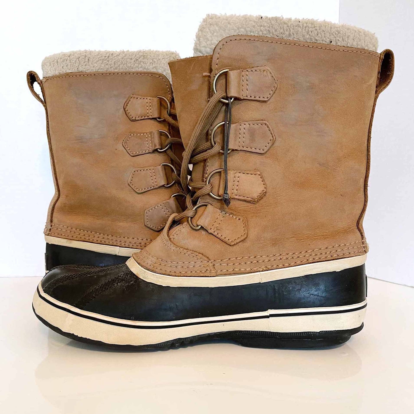 sorel 1964 pac waterproof leather snow boot - size 9.5 W