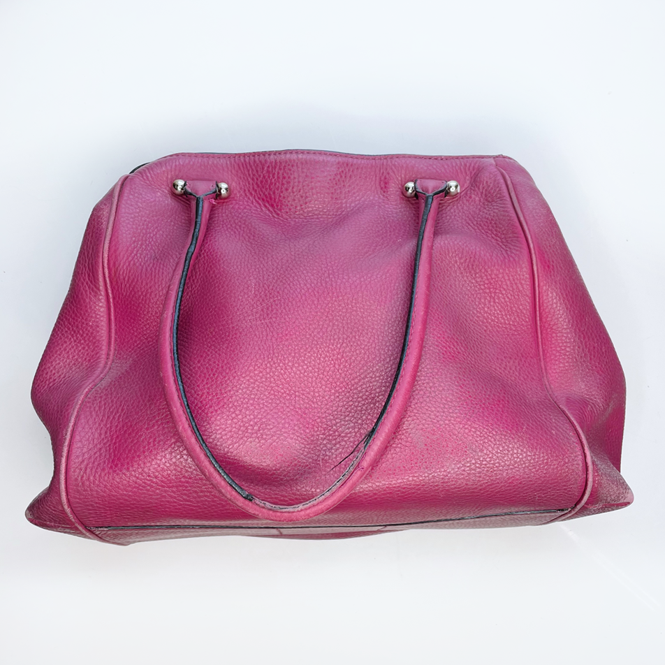 kate spade pink pebbled leather large shoulder bag