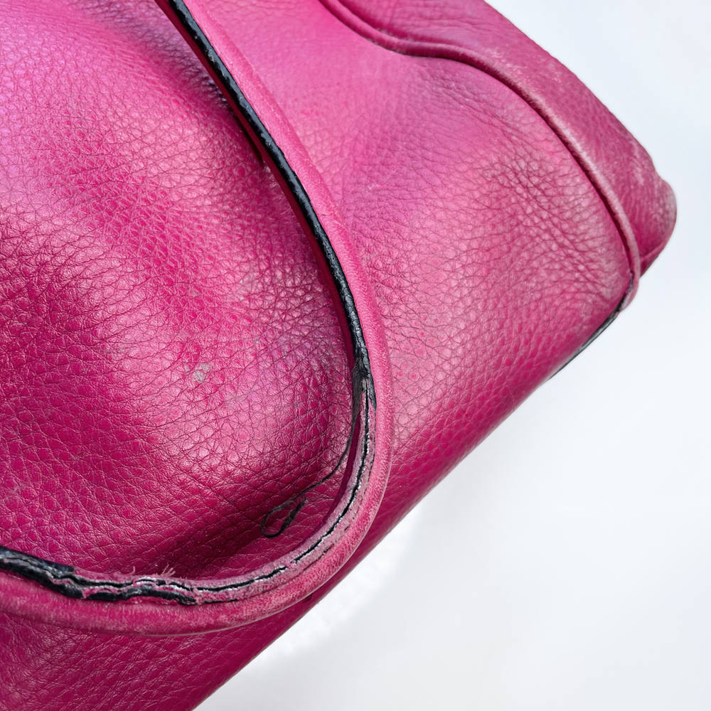 kate spade pink pebbled leather large shoulder bag