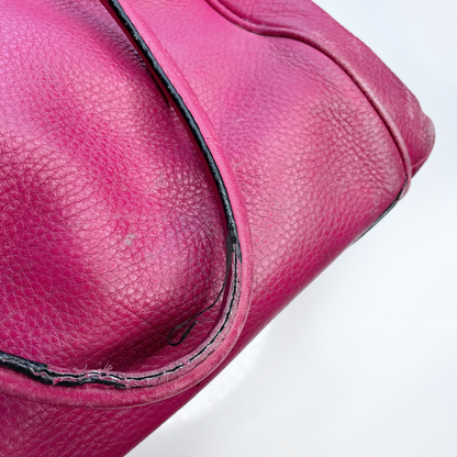 kate spade pink pebbled leather large shoulder bag