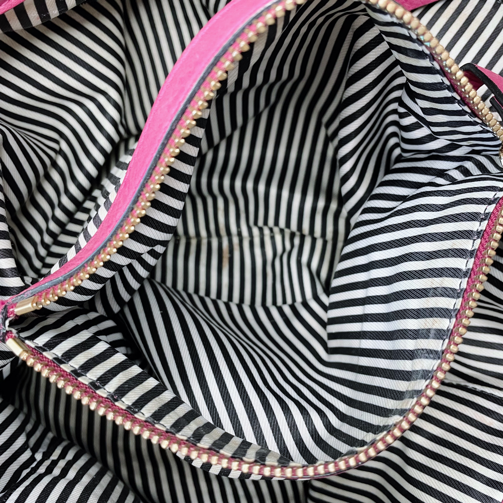 kate spade pink pebbled leather large shoulder bag