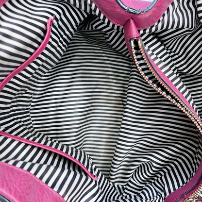 kate spade pink pebbled leather large shoulder bag