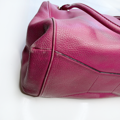 kate spade pink pebbled leather large shoulder bag