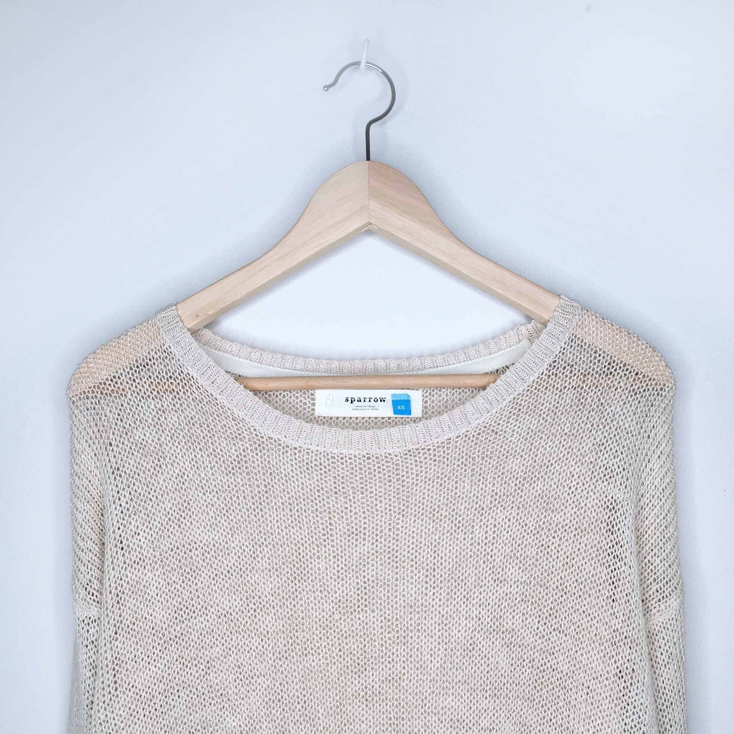 Sparrow linen-blend oversized pocket sweater - size xs