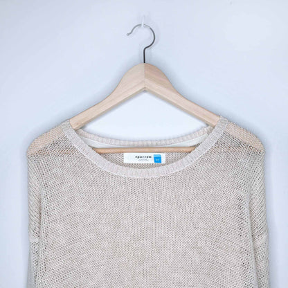 Sparrow linen-blend oversized pocket sweater - size xs