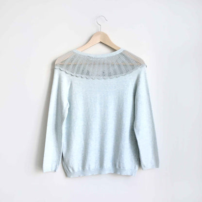 Sparrow crochet yoke cardigan with cashmere - size Medium