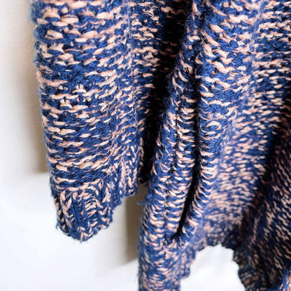 sparrow linen-blend fringe knit cardi - size small