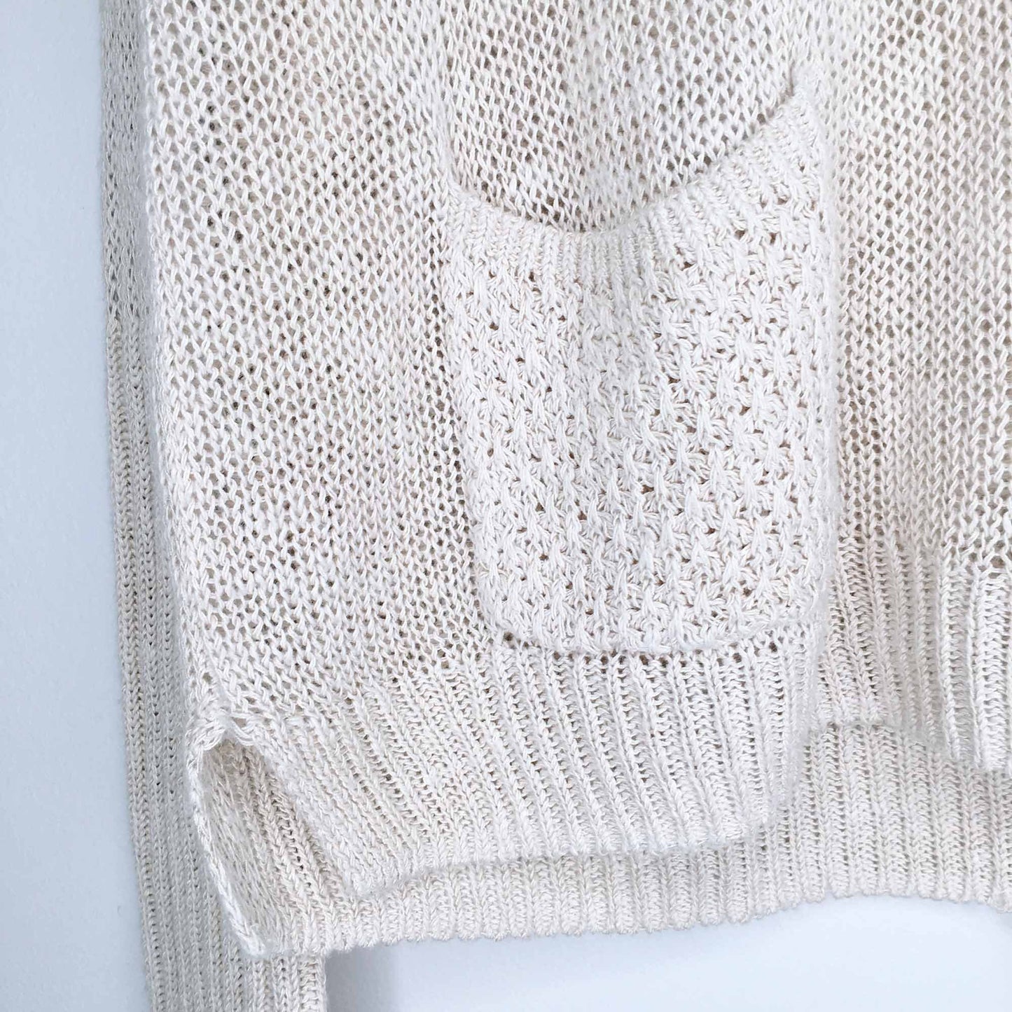 Sparrow linen-blend oversized pocket sweater - size xs