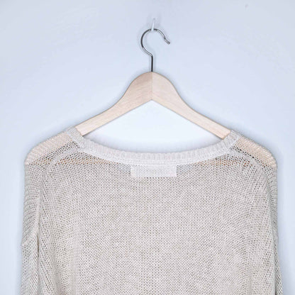 Sparrow linen-blend oversized pocket sweater - size xs