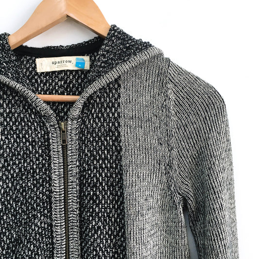Sparrow hooded zip knit sweater - size Small