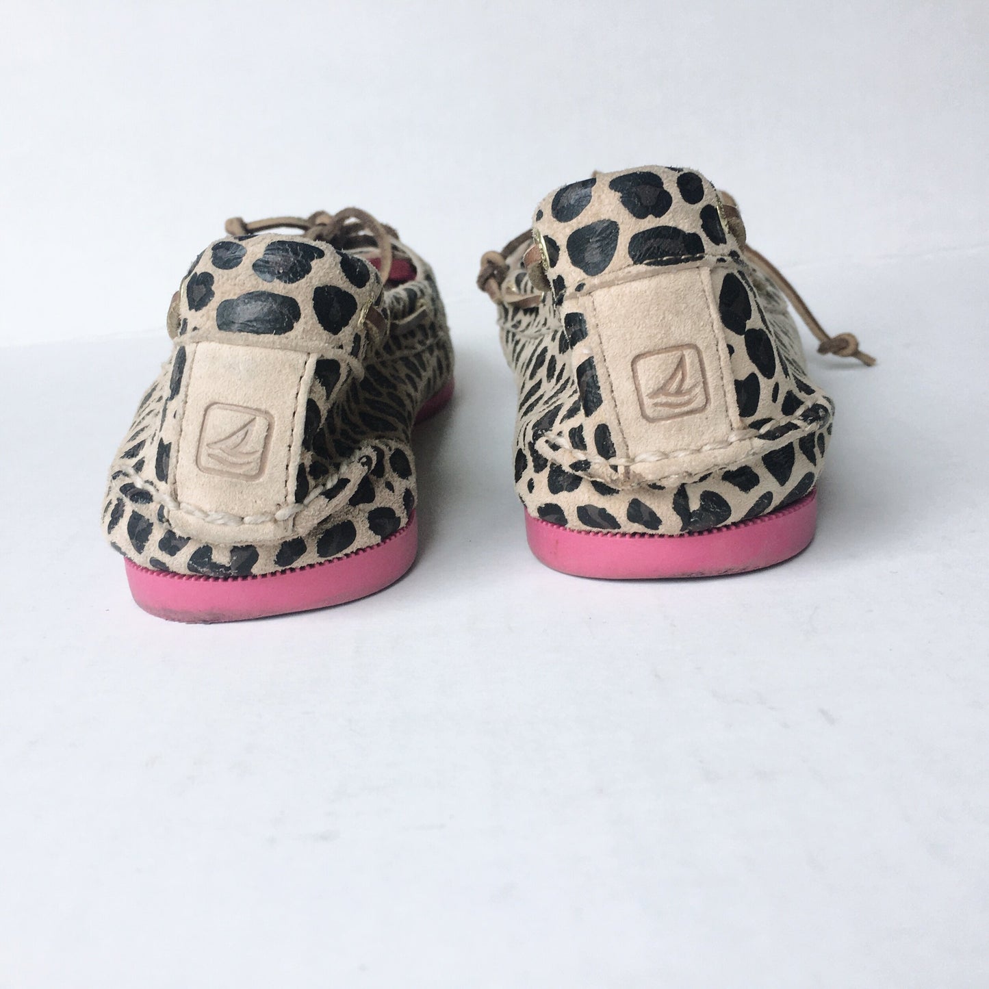sperry topsider audrey leopard boat shoe - size 6