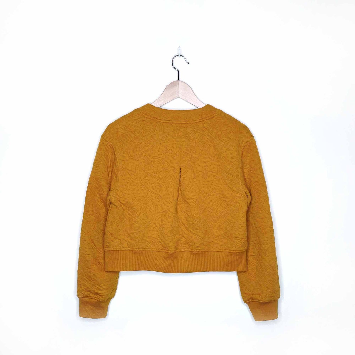 saturday sunday jacquard quilted bomber - size small