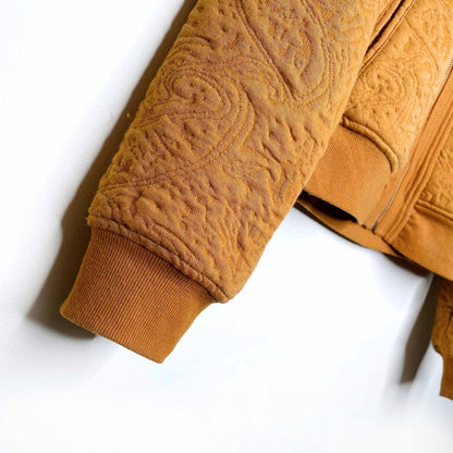 saturday sunday jacquard quilted bomber - size small