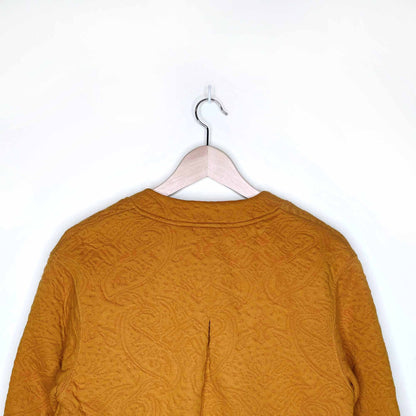 saturday sunday jacquard quilted bomber - size small