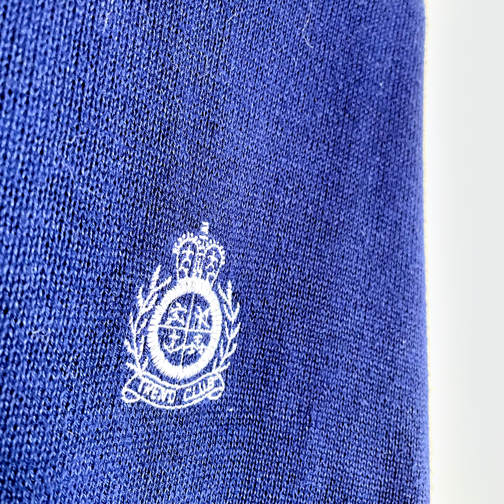 vintage st barts blue nautical cropped sweater - size large