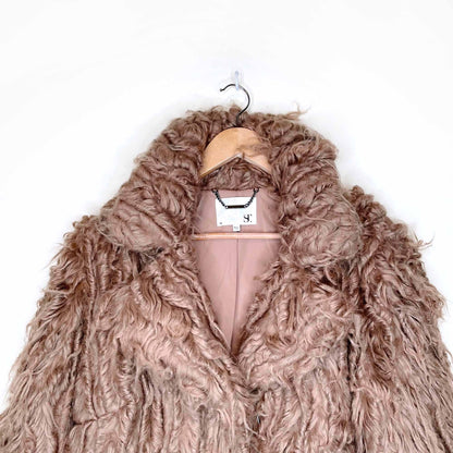 supertrash orson shaggy faux fur coat - size 36