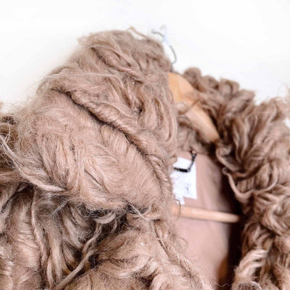 supertrash orson shaggy faux fur coat - size 36