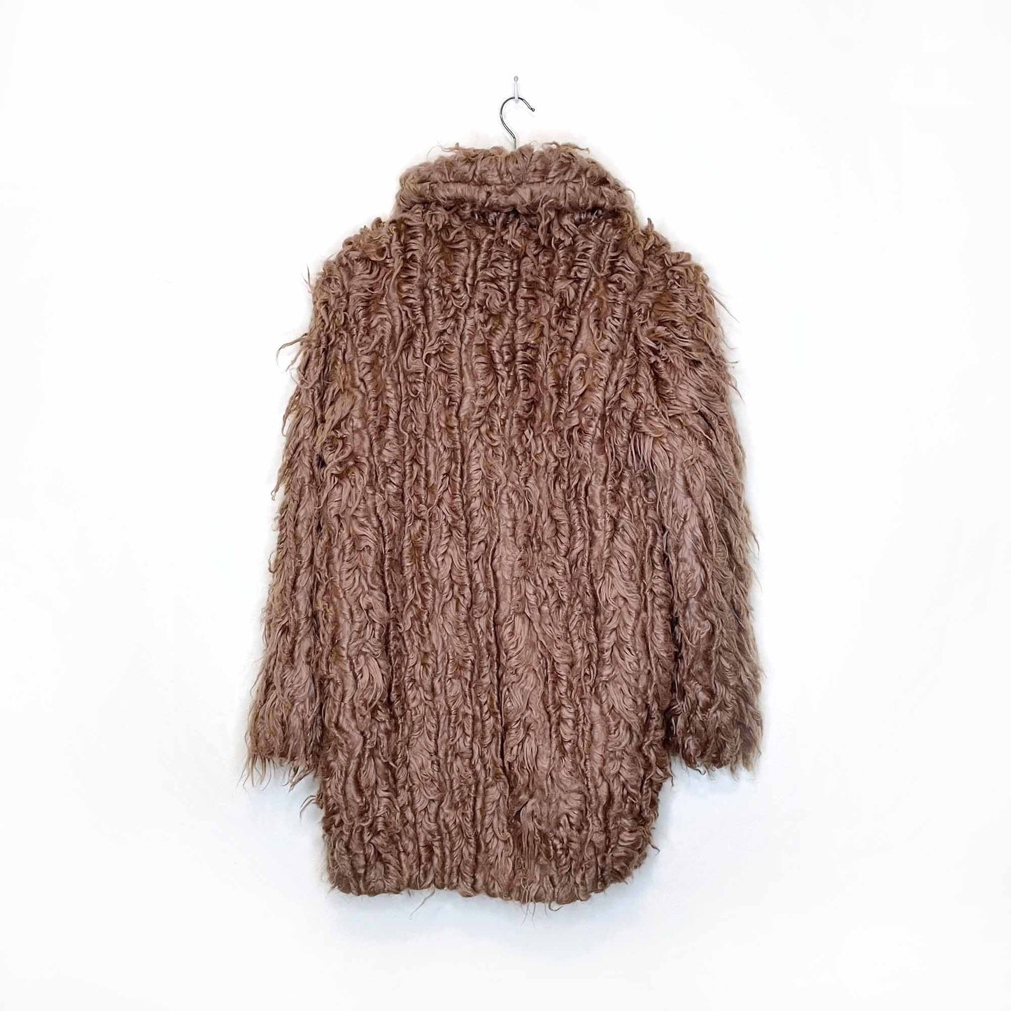 supertrash orson shaggy faux fur coat - size 36