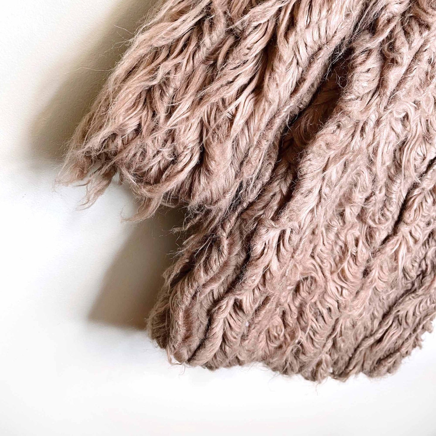 supertrash orson shaggy faux fur coat - size 36