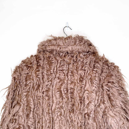 supertrash orson shaggy faux fur coat - size 36