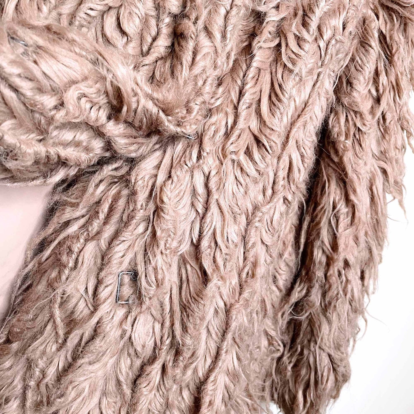 supertrash orson shaggy faux fur coat - size 36