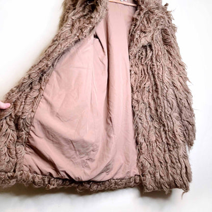 supertrash orson shaggy faux fur coat - size 36