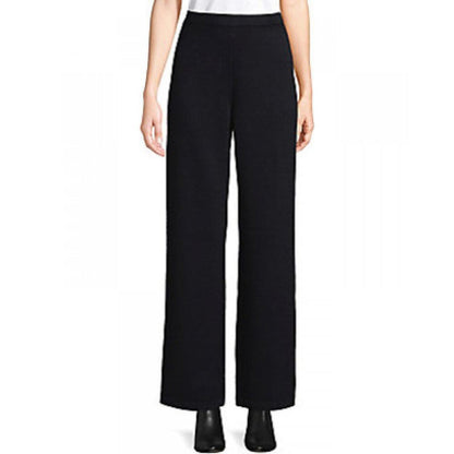 St John stretch wool crepe high waisted wide leg trouser - size 10
