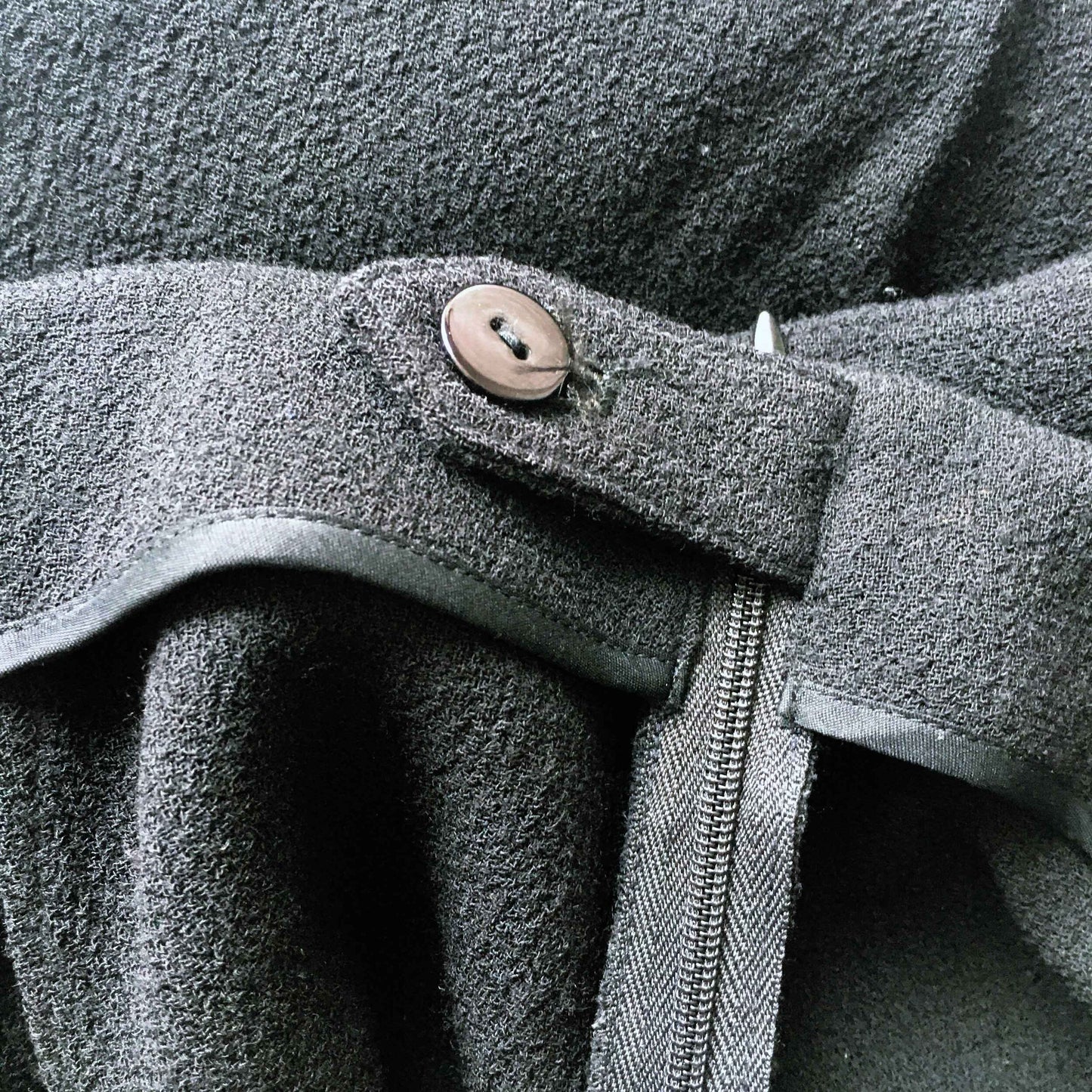 St John stretch wool crepe high waisted wide leg trouser - size 10