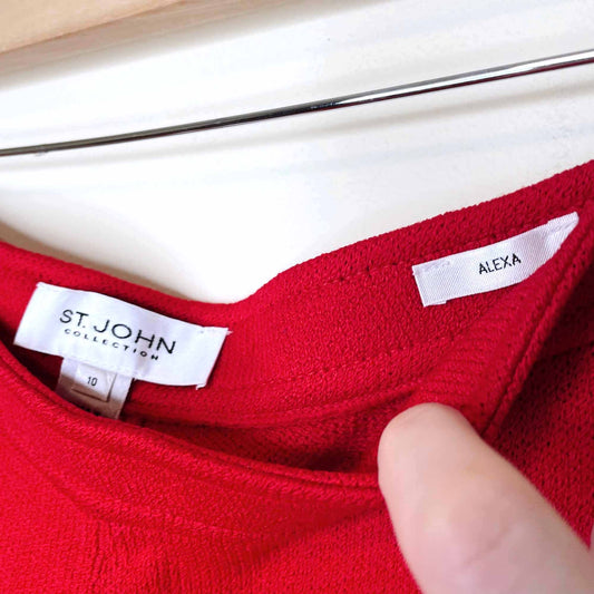 st john alexa milano wool-blend knit pants - size 10