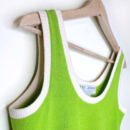vintage st john 70's mod retro knit tank - size P