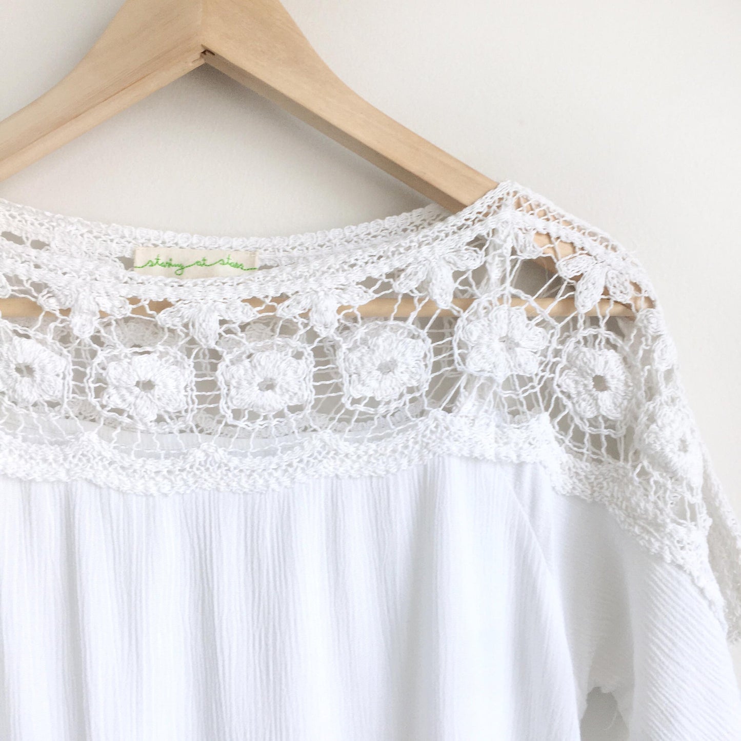 staring at stars crochet crop top - size small