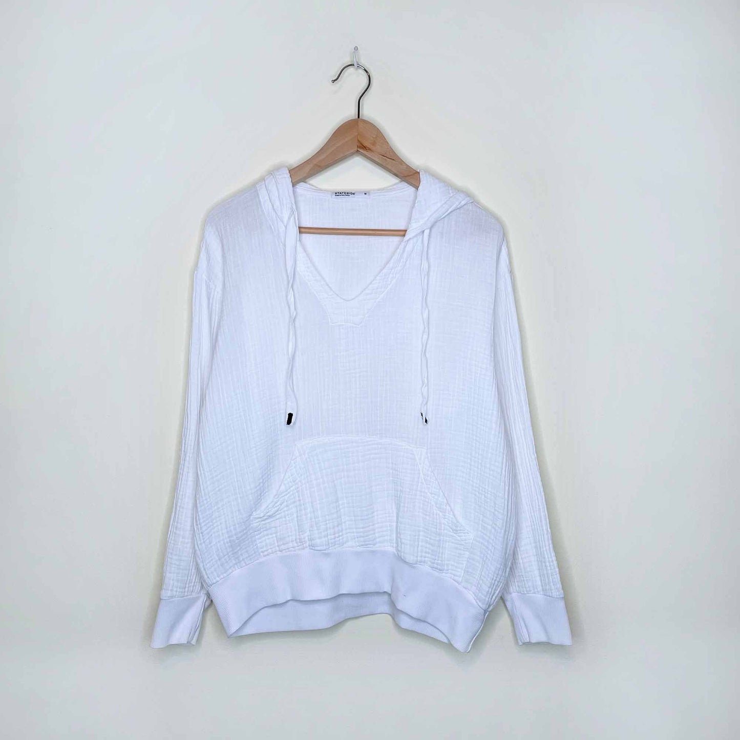 stateside super soft gauze poncho hoodie - size medium