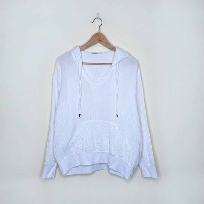 stateside super soft gauze poncho hoodie - size medium