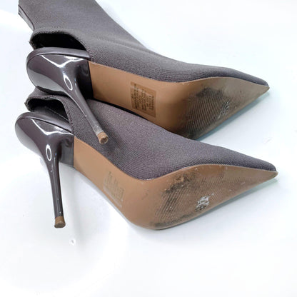 steve madden grey bombshell sock booties - size 6.5