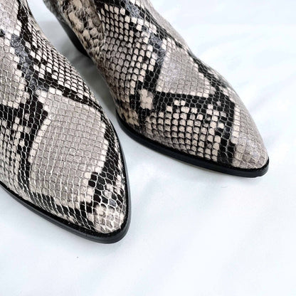 steve madden natural snakeskin western cafe boot - size 7.5