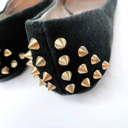 steve madden p-inklet suede studded heel flats - size 8