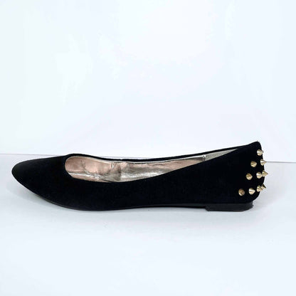 steve madden p-inklet suede studded heel flats - size 8