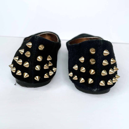 steve madden p-inklet suede studded heel flats - size 8