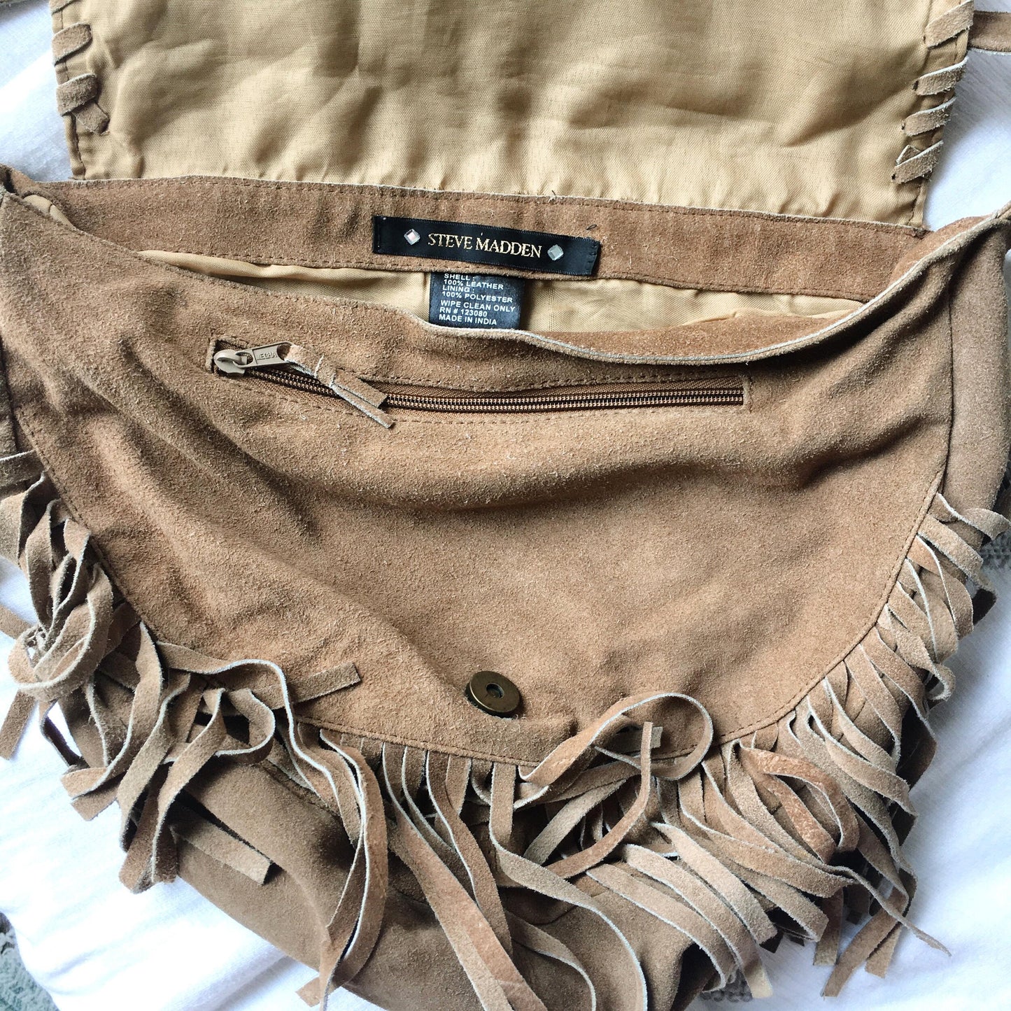 Steve Madden suede fringe boho bag